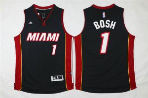 Maillot De Basket Miami Heat Chris Bosh 1 Tissus Sportif Fans Edition Noir